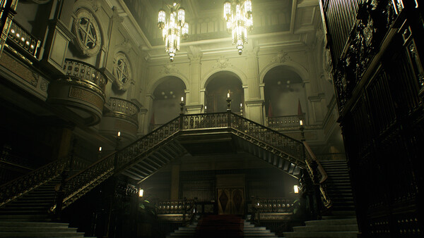Official Resident Evil Veronica screenshot showing a facility scene